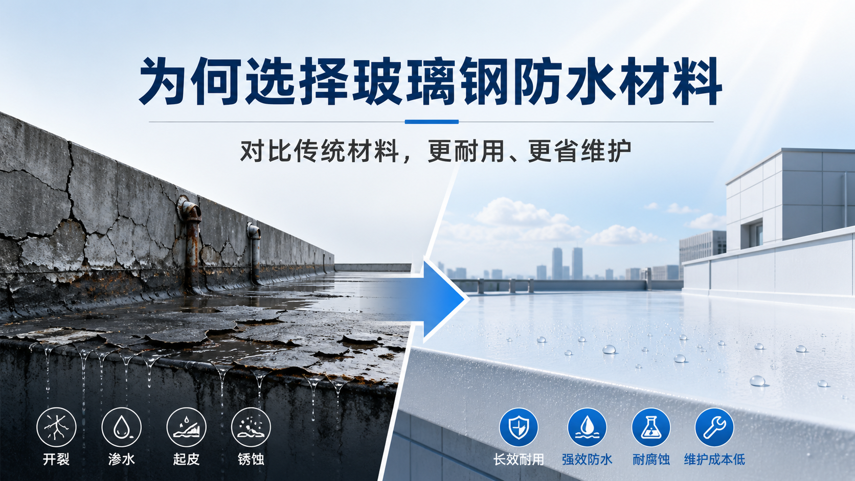 在抚顺,为何选择玻璃钢防水材料而非传统材料
